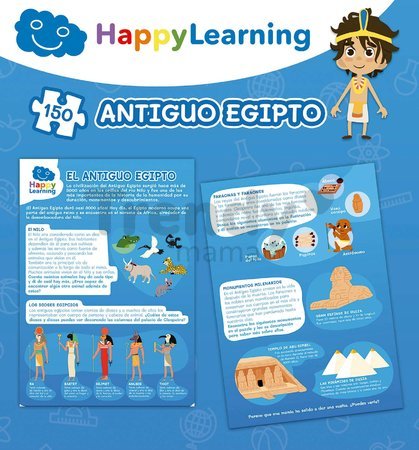 Puzzle vzdelávacie Egypt Happy Learning Educa 150 dielov s aktivitami v španielčine od 6 rokov