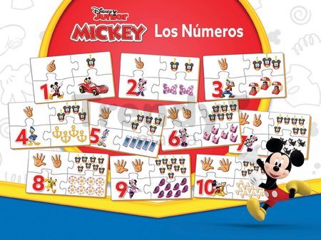 Náučná hra Učíme sa čísla Mickey & Friends Educa s 10 obrázkami a počtami od 3 rokov