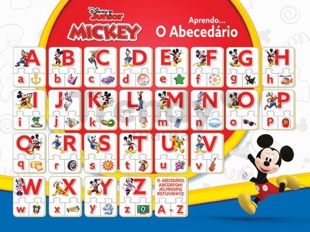 Náučná hra Učíme sa abecedu Mickey & Friends Educa s 27 obrázkami 78 dielikov od 4 rokov