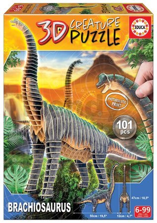 Puzzle dinosaurus Brachiosaurus 3D Creature Educa dĺžka 50 cm 101 dielov