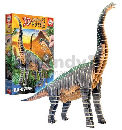 Puzzle dinosaurus Brachiosaurus 3D Creature Educa dĺžka 50 cm 101 dielov