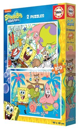 Puzzle Bob Esponja Educa 2x100 dielov od 4 rokov