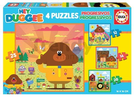 Puzzle Hey Duggee Progressive Educa 12-16-20-25 dielov