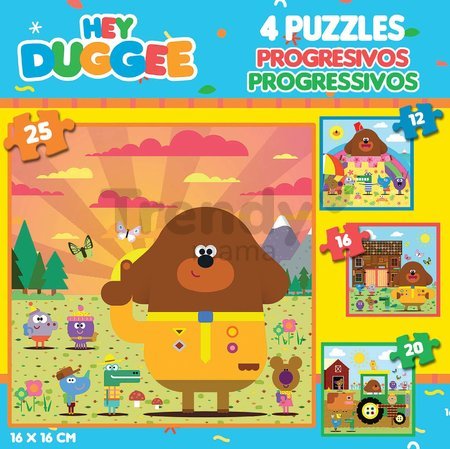 Puzzle Hey Duggee Progressive Educa 12-16-20-25 dielov