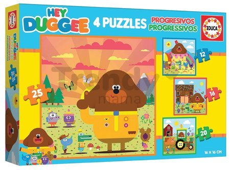 Puzzle Hey Duggee Progressive Educa 12-16-20-25 dielov