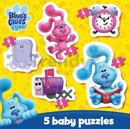 Puzzle pre najmenších Baby Puzzles Blue´s Clues Educa 5-obrázkové od 24 mes