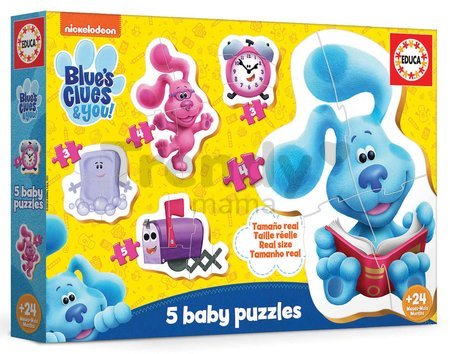 Puzzle pre najmenších Baby Puzzles Blue´s Clues Educa 5-obrázkové od 24 mes