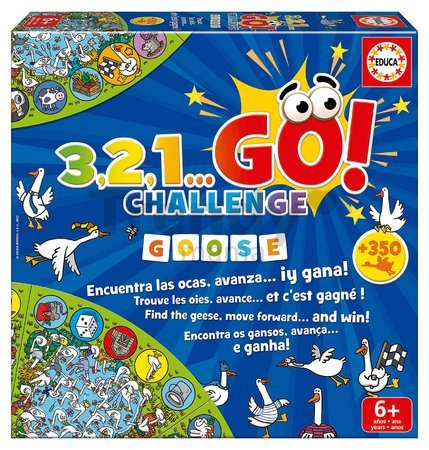 Spoločenská hra Hľadanie husí 3,2,1... Go! Challenge Goose Educa anglicky španielsky francúzsky od 6 rokov