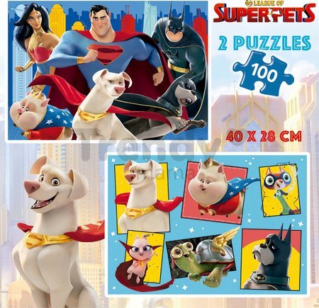 Puzzle DC League of Superpets Educa 2x100 dielov od 4 rokov