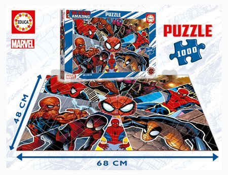 Puzzle Spiderman Beyond Amazing Educa 1000 dielov a Fix lepidlo EDU19487
