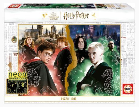 Puzzle Harry Potter 2 Neon Educa 1000 dielov a Fix lepidlo svietiace EDU19489