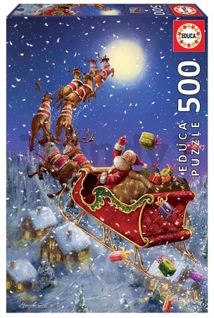 Puzzle Santa Claus is Coming Educa 500 dielov a Fix lepidlo