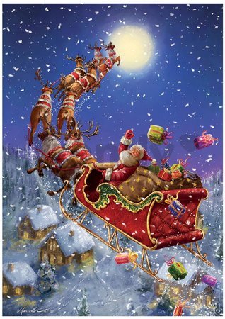 Puzzle Santa Claus is Coming Educa 500 dielov a Fix lepidlo