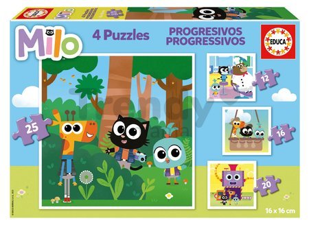 Puzzle Milo Progressive Educa 12-16-20-25 dielov