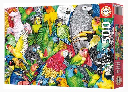 Puzzle Parrots Educa 500 dielov a Fix lepidlo