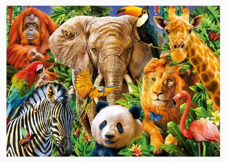 Puzzle Wild Animal Collage Educa 500 dielov a Fix lepidlo