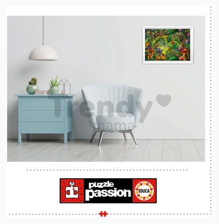 Puzzle Colourful Forest Educa 500 dielov a Fix lepidlo