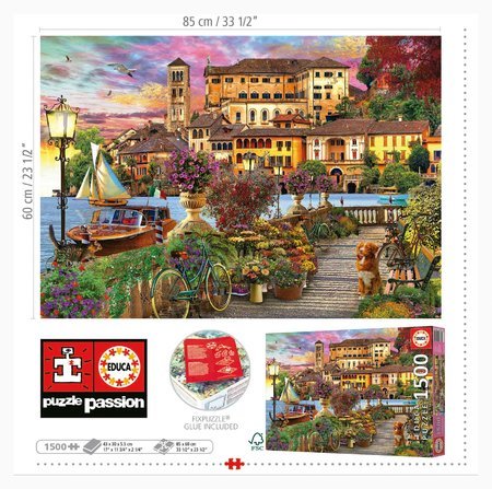 Puzzle Italian Promenade Forest Educa 1500 dielov a Fix lepidlo