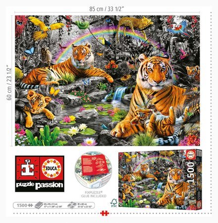 Puzzle Brilliant Jungle Educa 1500 dielov a Fix lepidlo