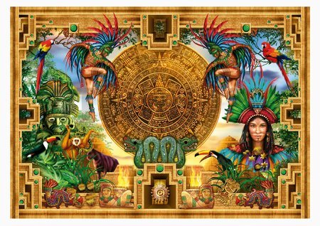 Puzzle Aztec Mayan Montage Educa 2000 dielov a Fix lepidlo