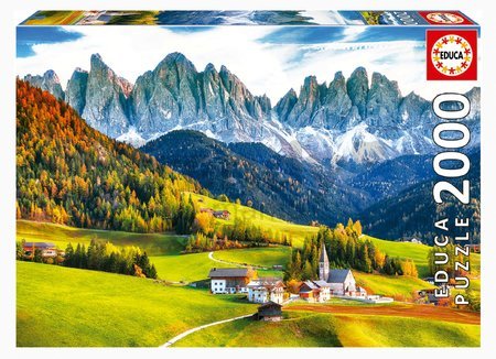 Puzzle Autumn in the Dolomites Educa 2000 dielov a Fix lepidlo