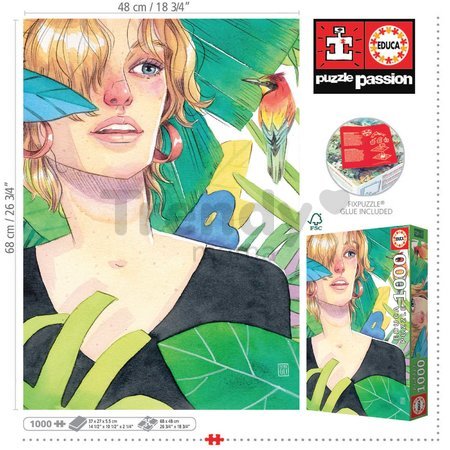 Puzzle Tropical Esther Gili Educa 1000 dielov a Fix lepidlo