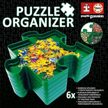 Puzzle organizér Puzzle Sorter Educa 6 stohovateľných priehradok na triedenie dielikov