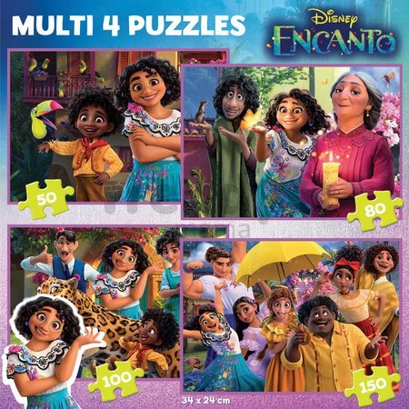 Puzzle Multi 4 Disney Encanto Educa 50-80-100-150 dielov od 5 rokov