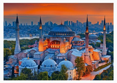 Puzzle Blue Mosque Istanbul Educa 1000 dielov a Fix lepidlo