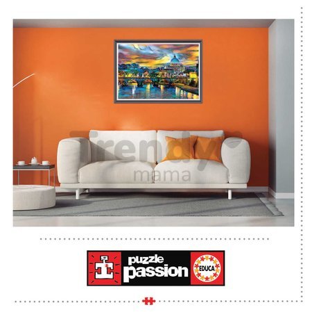 Puzzle St. Peter´s Basilica and the St. Angelo Bridge Educa 1500 dielov a Fix lepidlo