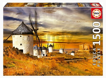 Puzzle Wind Mills Consuegra Educa 1500 dielov a Fix lepidlo