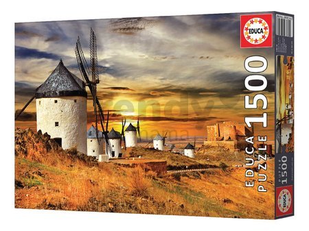 Puzzle Wind Mills Consuegra Educa 1500 dielov a Fix lepidlo