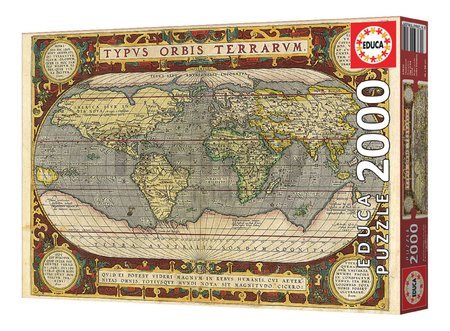 Puzzle Map of the World Educa 2000 dielov a Fix lepidlo