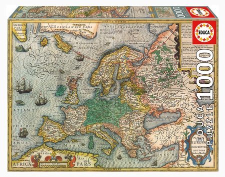 Puzzle Map of Europe Educa 1000 dielov a Fix lepidlo