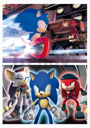 Puzzle Sonic Prime Educa 2x100 dielov svietiace od 6 rokov