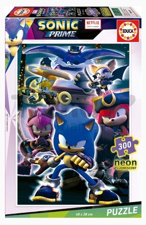Puzzle Sonic Prime Educa 300 dielov svietiace od 8 rokov