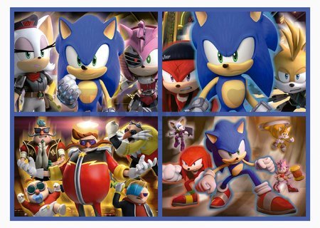 Puzzle Multi 4 Sonic Prime Educa 50-80-100-150 dielov svietiace od 5 rokov