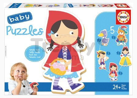 Puzzle pre najmenších Once upon a time Baby Puzzles Educa 5-obrázkové od 24 mes