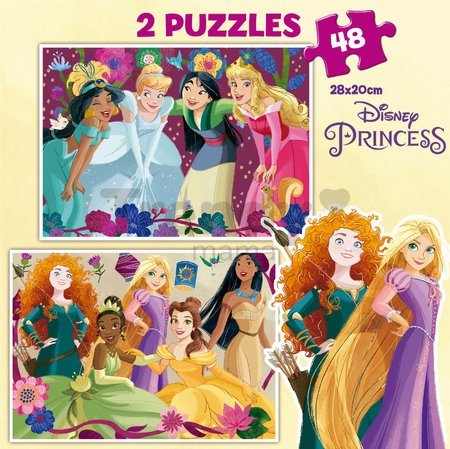 Puzzle Disney Princess Educa 2x48 dielov od 4 rokov