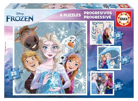 Puzzle Frozen Disney Progressive Educa 12-16-20-25 dielov
