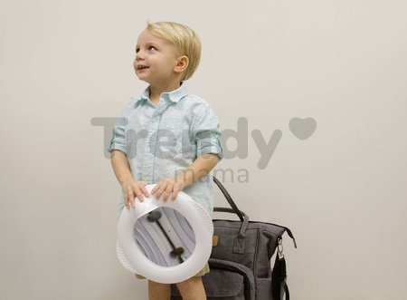 Cestovný nočník/redukcia na WC Potette Premium 2v1 Kalencom bielo-šedá + 3ks náhradných náplní a cestovná taška od 15 mes