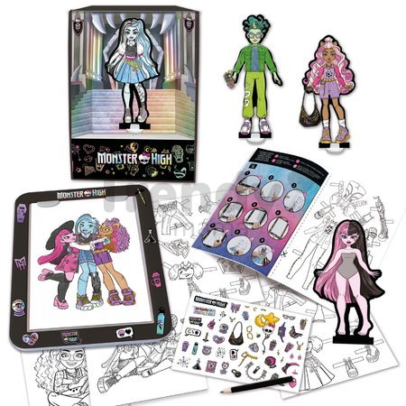 Kreatívne tvorenie s tabletom Fashion Designer Monster High Educa Vytvor si módne návrhy bábik 4 modely od 5 rokov