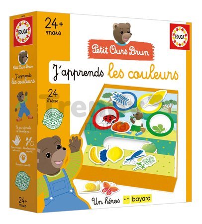 Náučná hra pre najmenších J´apprends les couleurs Educa Učíme sa farby so zvieratkami od 24 mes
