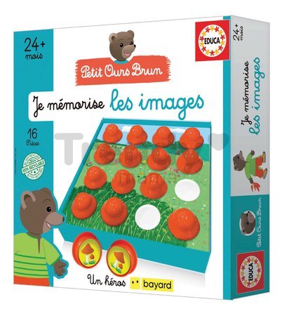 Náučná hra pre najmenších Je mémorise les images Educa pexeso s hríbikmi od 24 mes