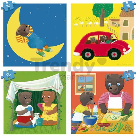Puzzle Petit Ours Brun Progressive Educa 12-16-20-25 dielov