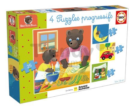 Puzzle Petit Ours Brun Progressive Educa 12-16-20-25 dielov