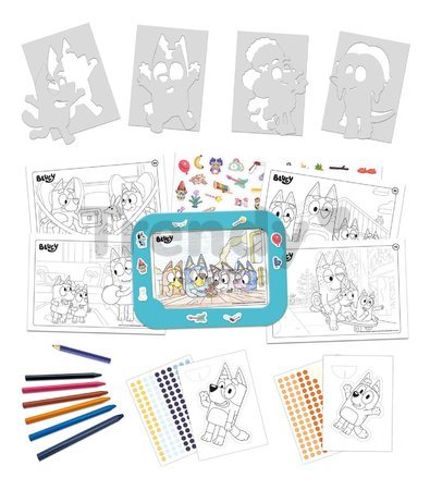 Kreatívne kreslenie s tabletom Creative Activity Set Educa Vytvor a vyfarbi si psíka s predlohami nálepkami a figúrkami
