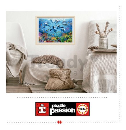 Puzzle Party Under The Sea Educa 500 dielov a Fix lepidlo