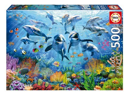 Puzzle Party Under The Sea Educa 500 dielov a Fix lepidlo