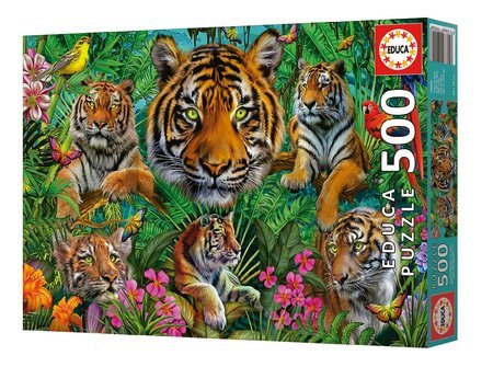 Puzzle Tiger Jungle Educa 500 dielov a Fix lepidlo